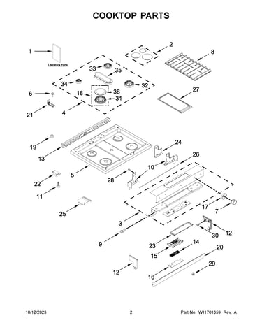 Cooktop parts