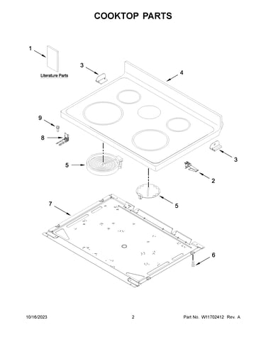 Cooktop parts