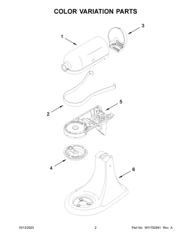 Color variation parts