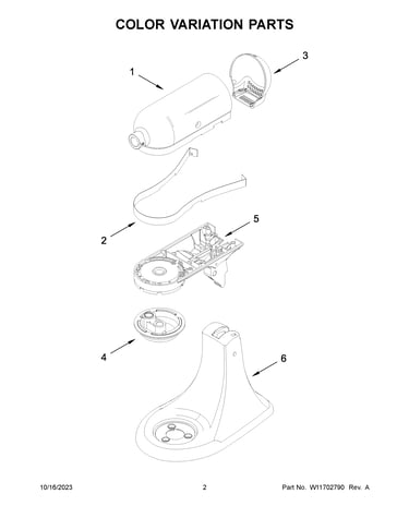 Color variation parts