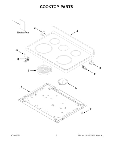Cooktop parts