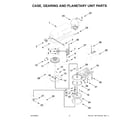 KitchenAid 5KSM195PSZOA5 case, gearing and planetary unit parts diagram