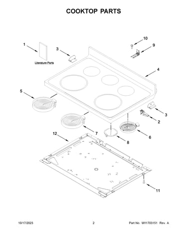 Cooktop parts