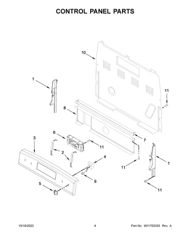 Control panel parts