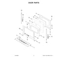 Whirlpool WFE515S0JW4 door parts diagram