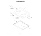 Whirlpool WFE515S0JB4 cooktop parts diagram