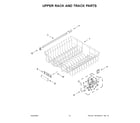 Maytag MDB8959SKW1 upper rack and track parts diagram