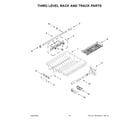 Maytag MDB8959SKW1 third level rack and track parts diagram