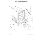 Maytag MDB8959SKW2 tub and frame parts diagram