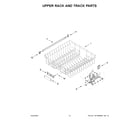 Maytag MDB8959SKW2 upper rack and track parts diagram