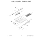 Maytag MDB8959SKW2 third level rack and track parts diagram