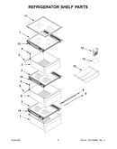 Refrigerator shelf parts