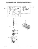 Icemaker and ice container parts
