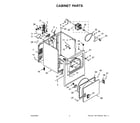 Admiral AED4516MW1 cabinet parts diagram
