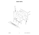 Whirlpool YWFE550S0LB3 door parts diagram