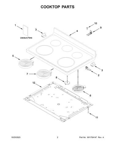 Cooktop parts