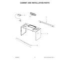 Whirlpool WMH32519HT07 cabinet and installation parts diagram