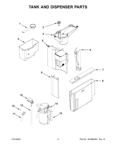 Tank and dispenser parts