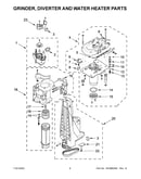 Grinder, diverter and water heater parts