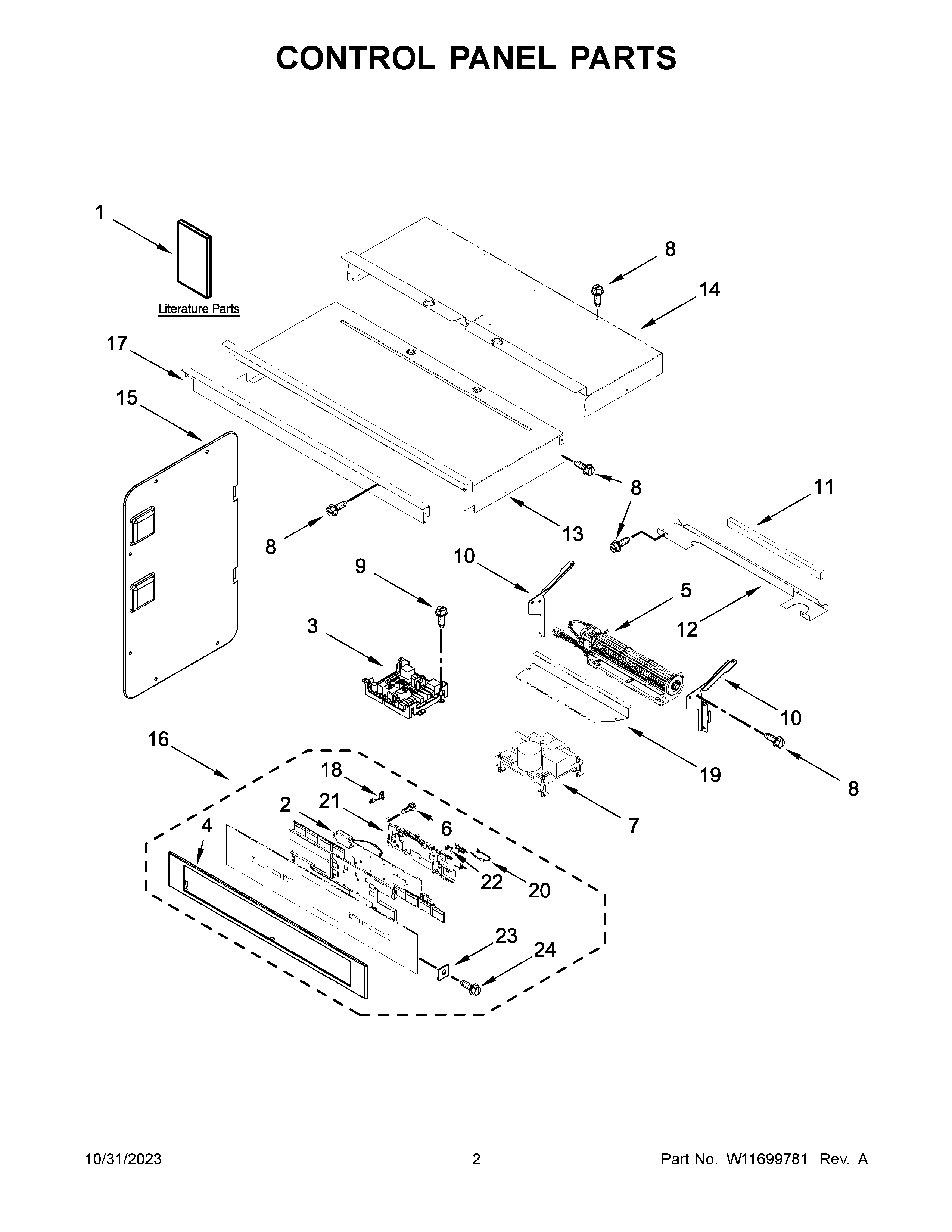 Control panel parts