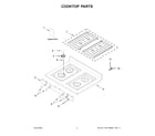 Whirlpool WFG515S0MS1 cooktop parts diagram