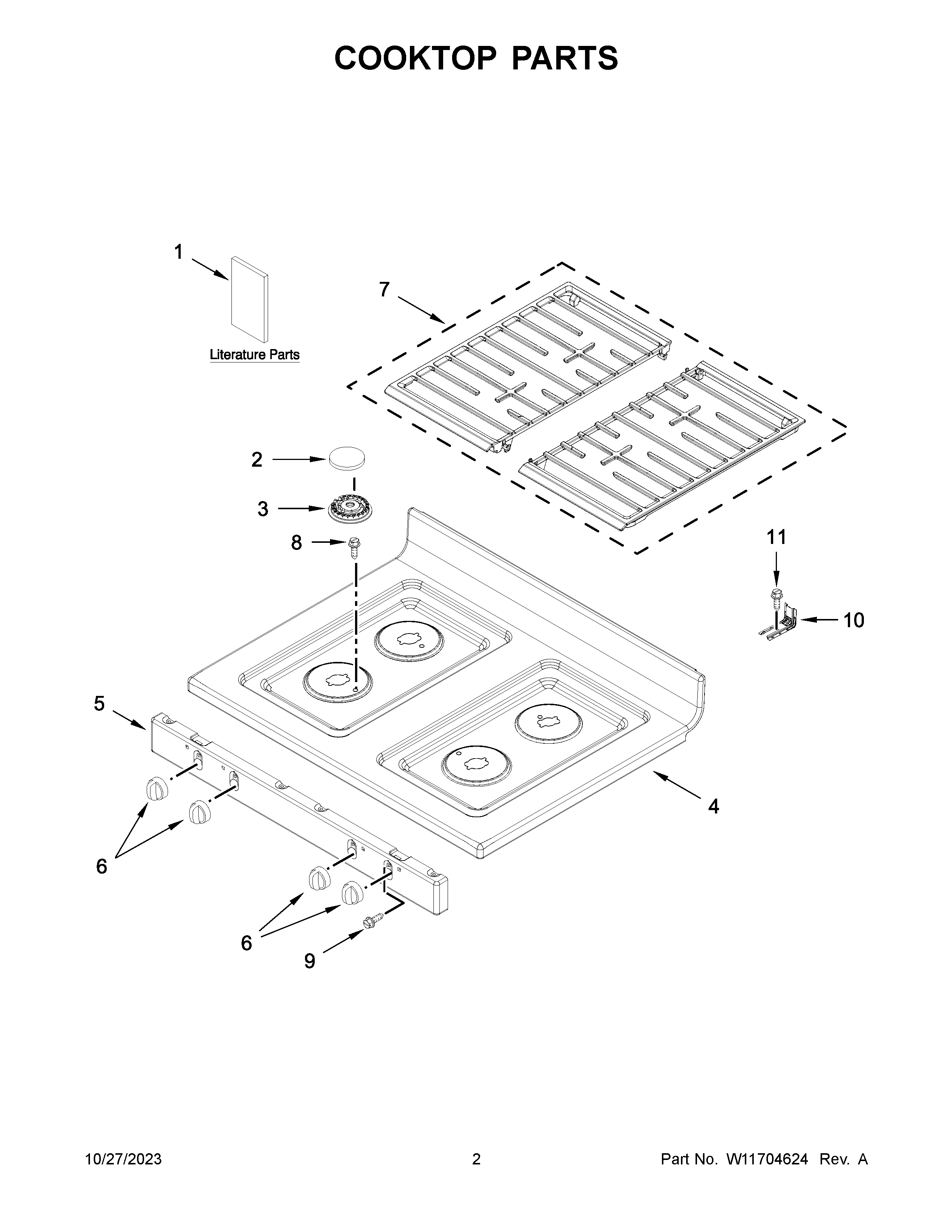 Cooktop parts