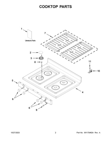 Cooktop parts