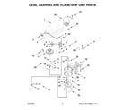 KitchenAid 9KSM95WH5 case, gearing and planetary unit parts diagram