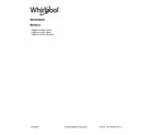 Whirlpool YWMH31017HW07 cover sheet diagram