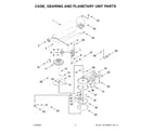 KitchenAid 5KSM175PSECA5 case, gearing and planetary unit parts diagram