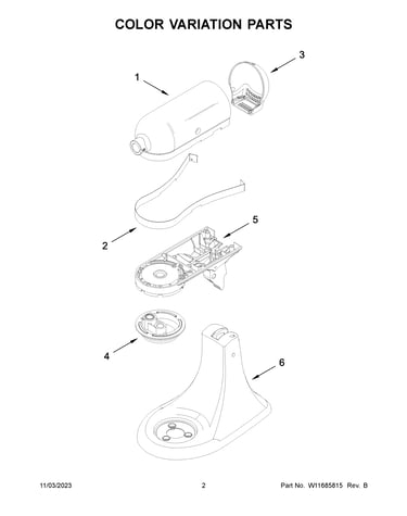 Color variation parts