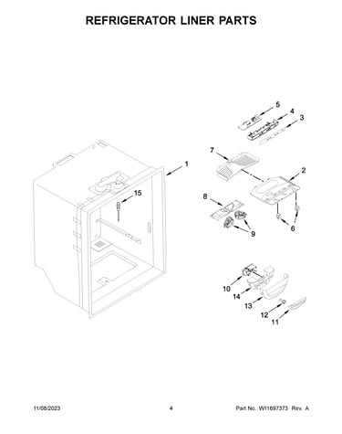 Refrigerator liner parts
