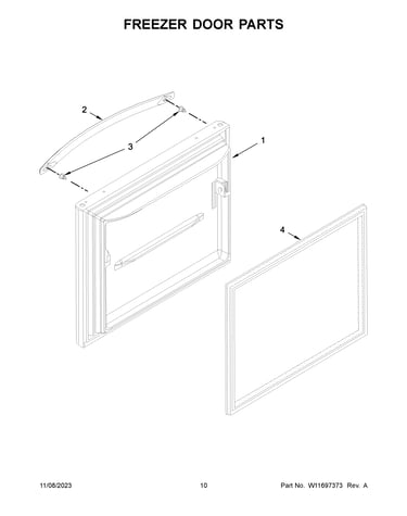 Freezer door parts