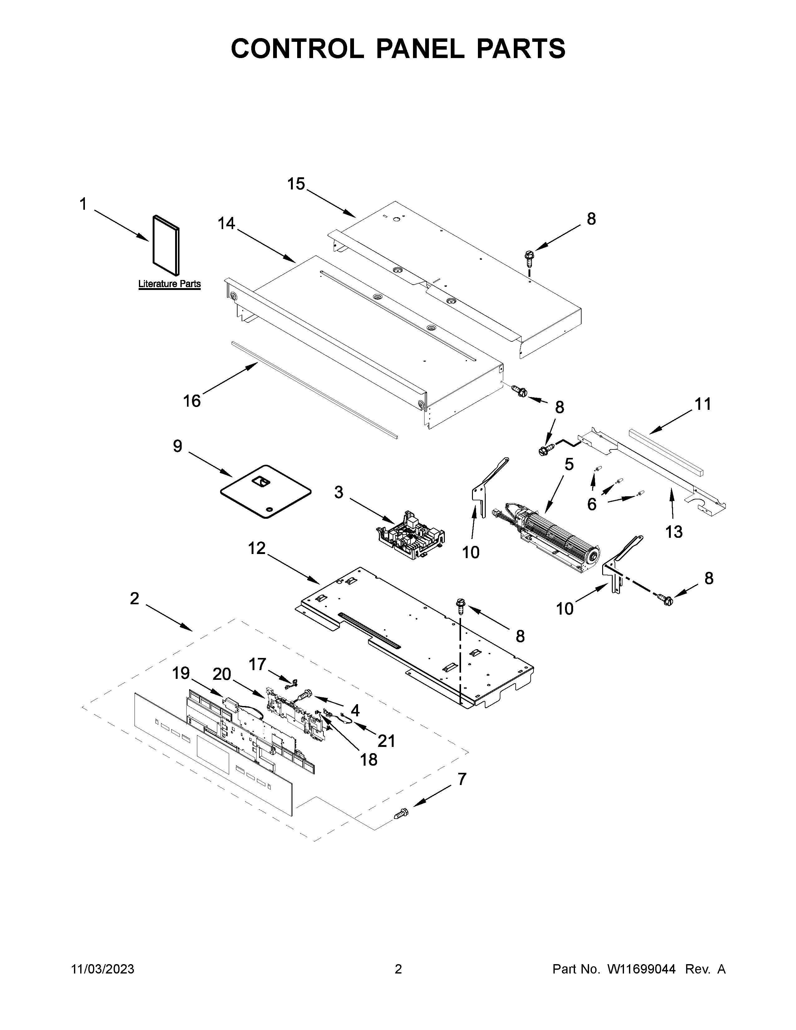 Control panel parts