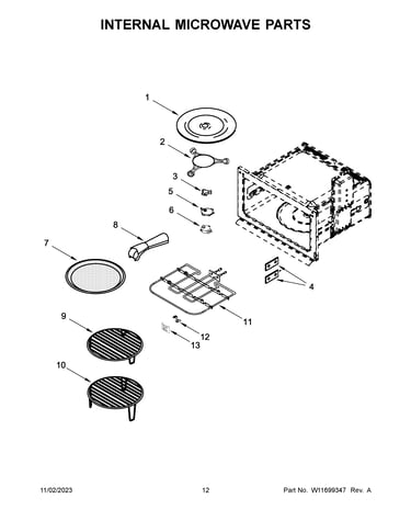 Internal microwave parts