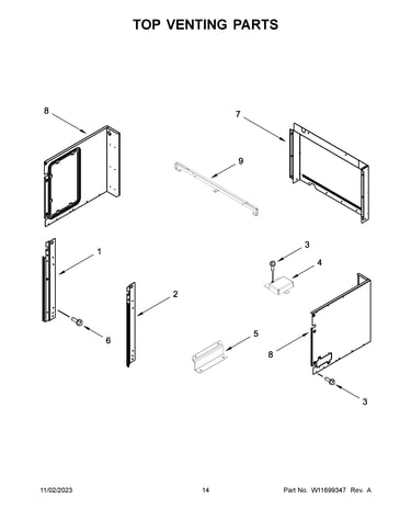 Top venting parts