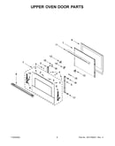 Upper oven door parts