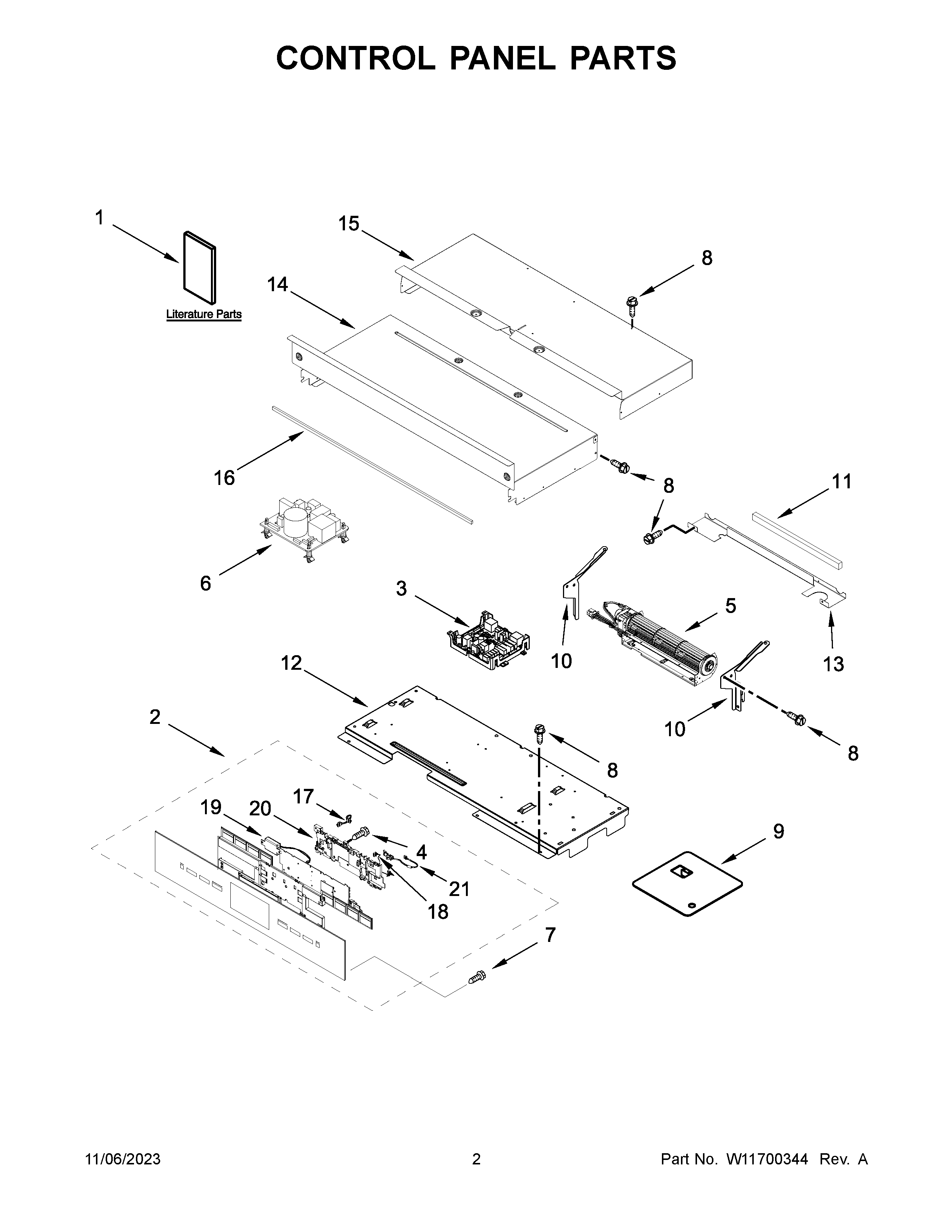 Control panel parts