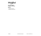 Whirlpool YWFE550S0LZ3 cover sheet diagram