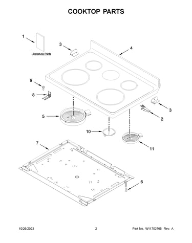 Cooktop parts