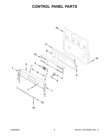 Control panel parts