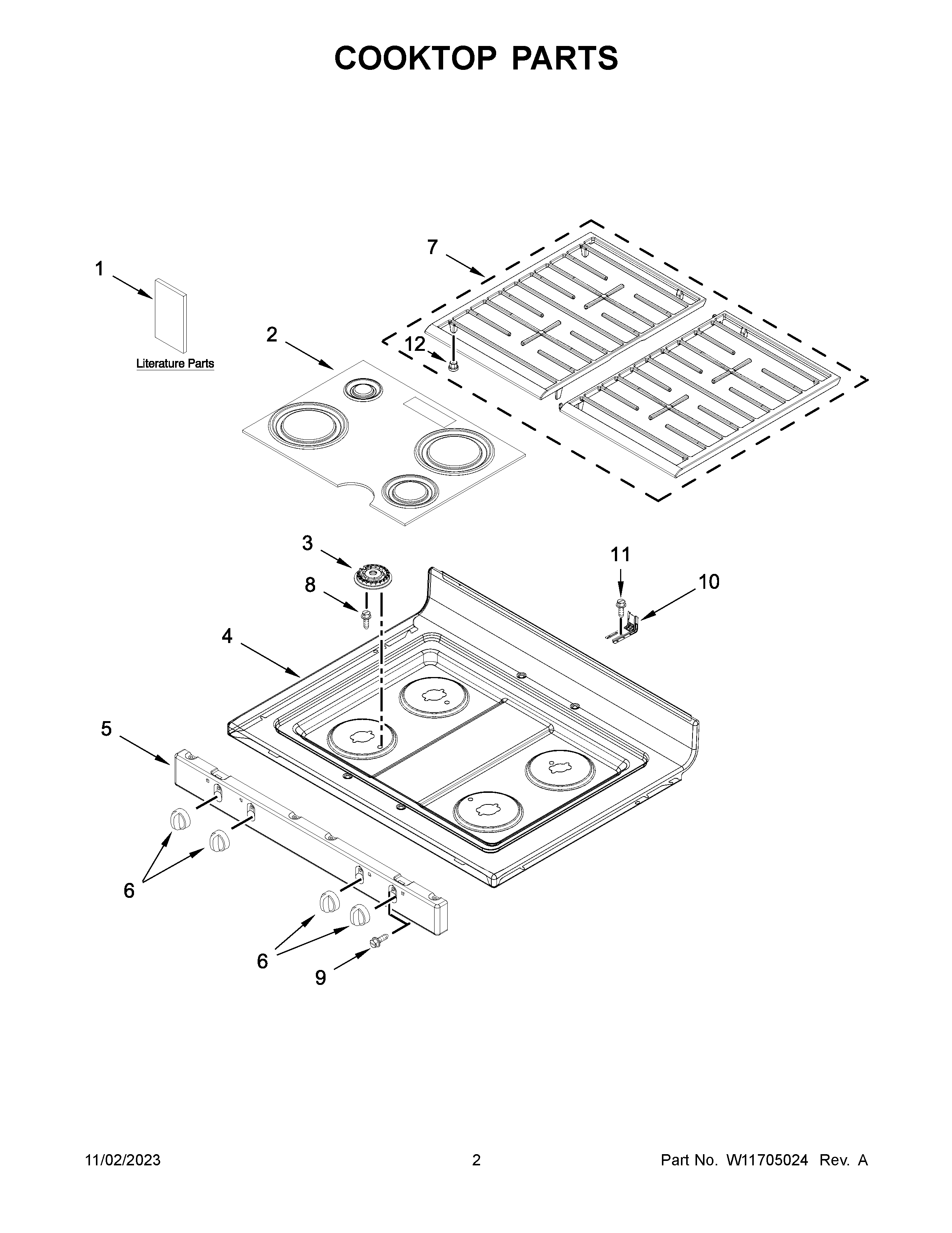 COOKTOP PARTS