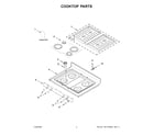 Whirlpool WFG515S0MB1 cooktop parts diagram