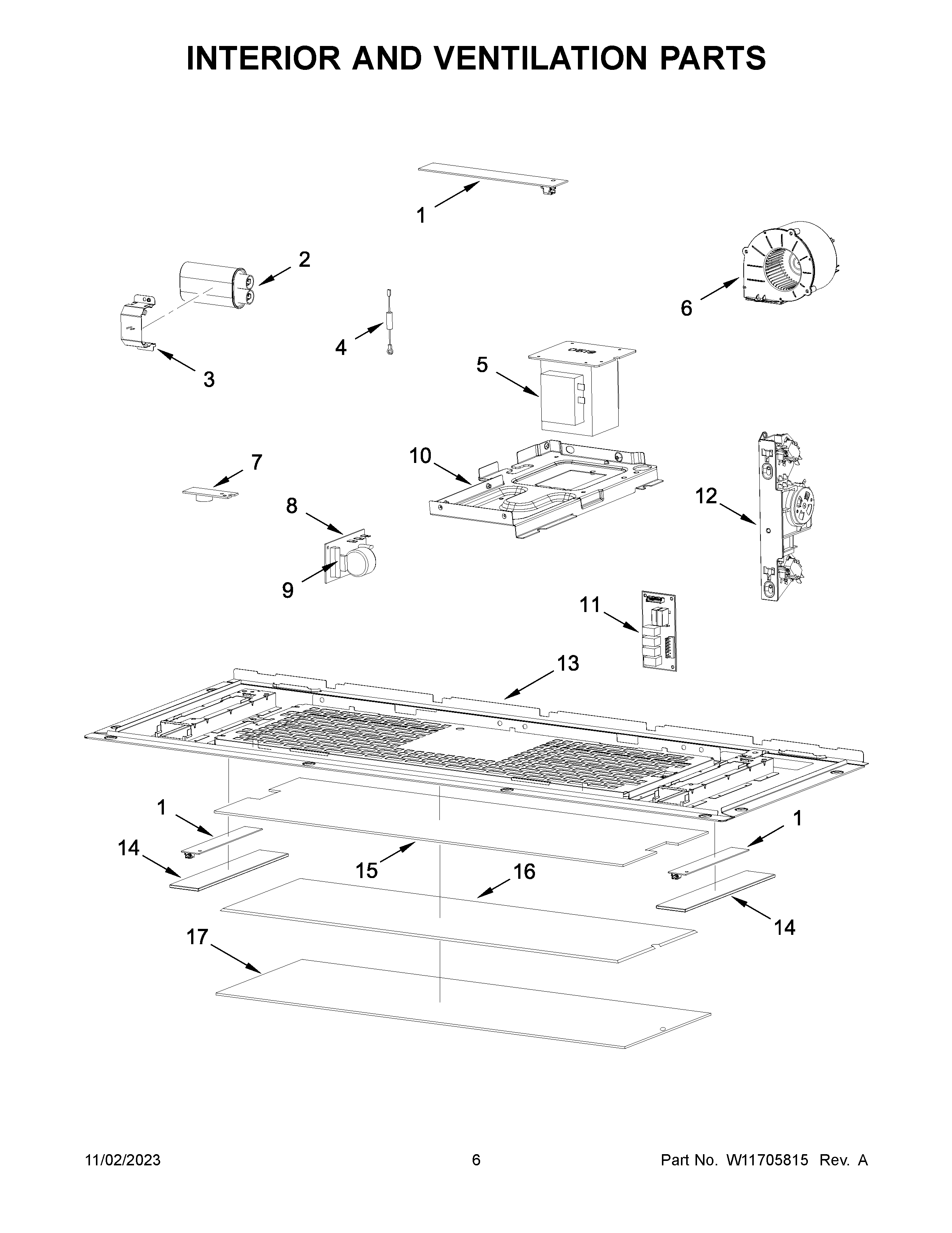 Interior and ventilation parts