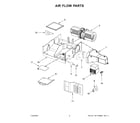 Amana YAMV2307PFW07 air flow parts diagram