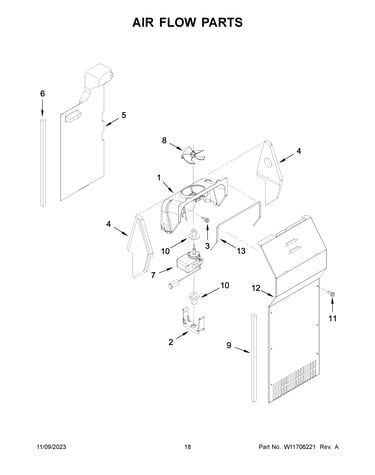 Air flow parts