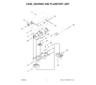 KitchenAid KSM70SKQXBK0 case, gearing and planetary unit diagram