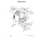 Maytag YMED6500MW0 cabinet parts diagram