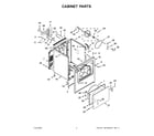 Maytag MED5430MW0 cabinet parts diagram