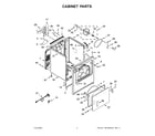 Maytag YMED5430MW0 cabinet parts diagram